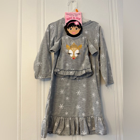 NWT| Girls Sleepwear With Matching Doll Dress - Picture 1 of 5